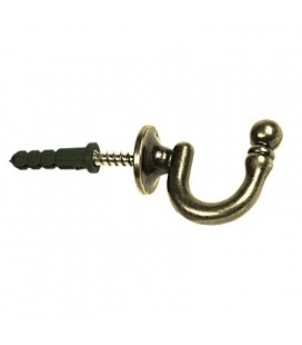 Hook for Curtains Antique Brass