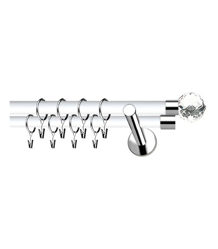 double curtain rods white