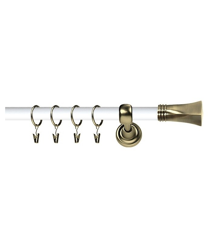 white curtain rods