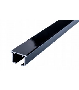 Aluminium Curtain Rail 20 x 14 mm, 100cm, BLACK
