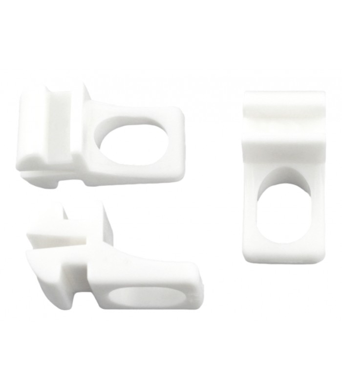 Ganci Scorrevoli in Nylon per Binario in PVC e Alluminio Colore Bianco 10  Pezzi