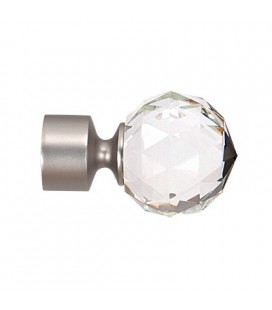 end cap for curtain rods with crystals