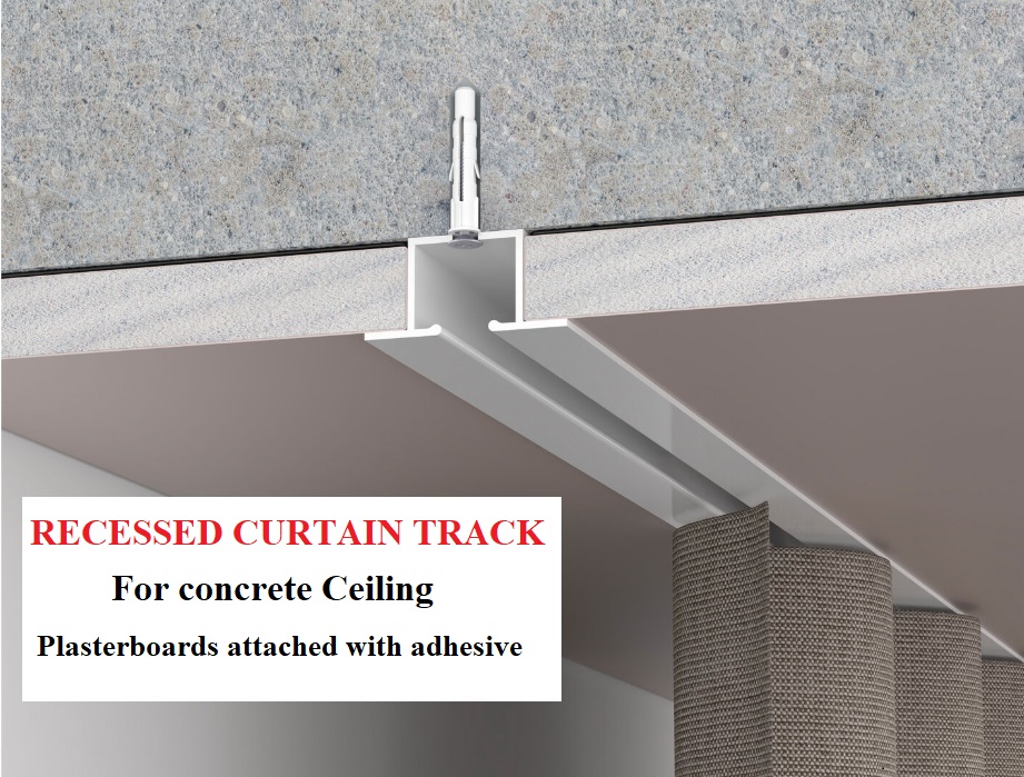 recessed curtain tracks