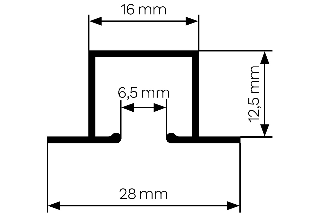 Binario per tende incasso da soffitto