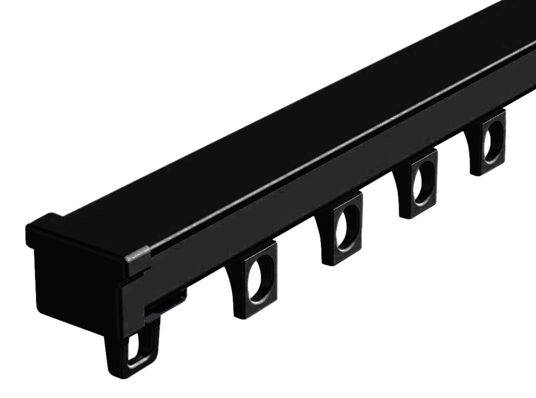 Ceiling Black Curtain Rail