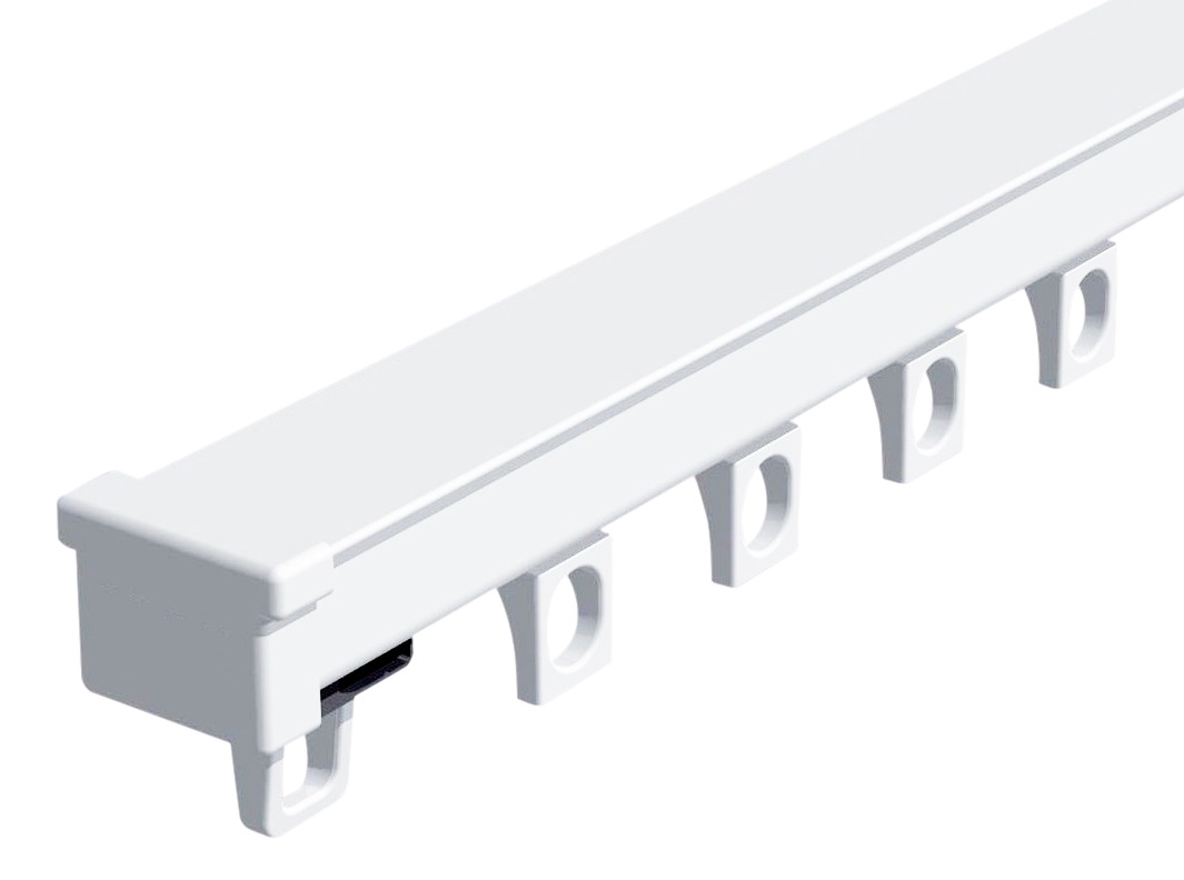 White Ceiling  Curtain Rail