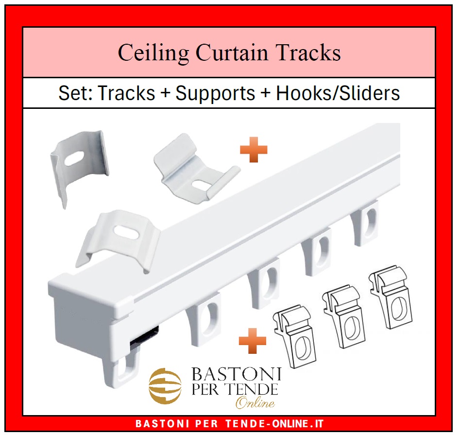 what is included ceiling curtain track set