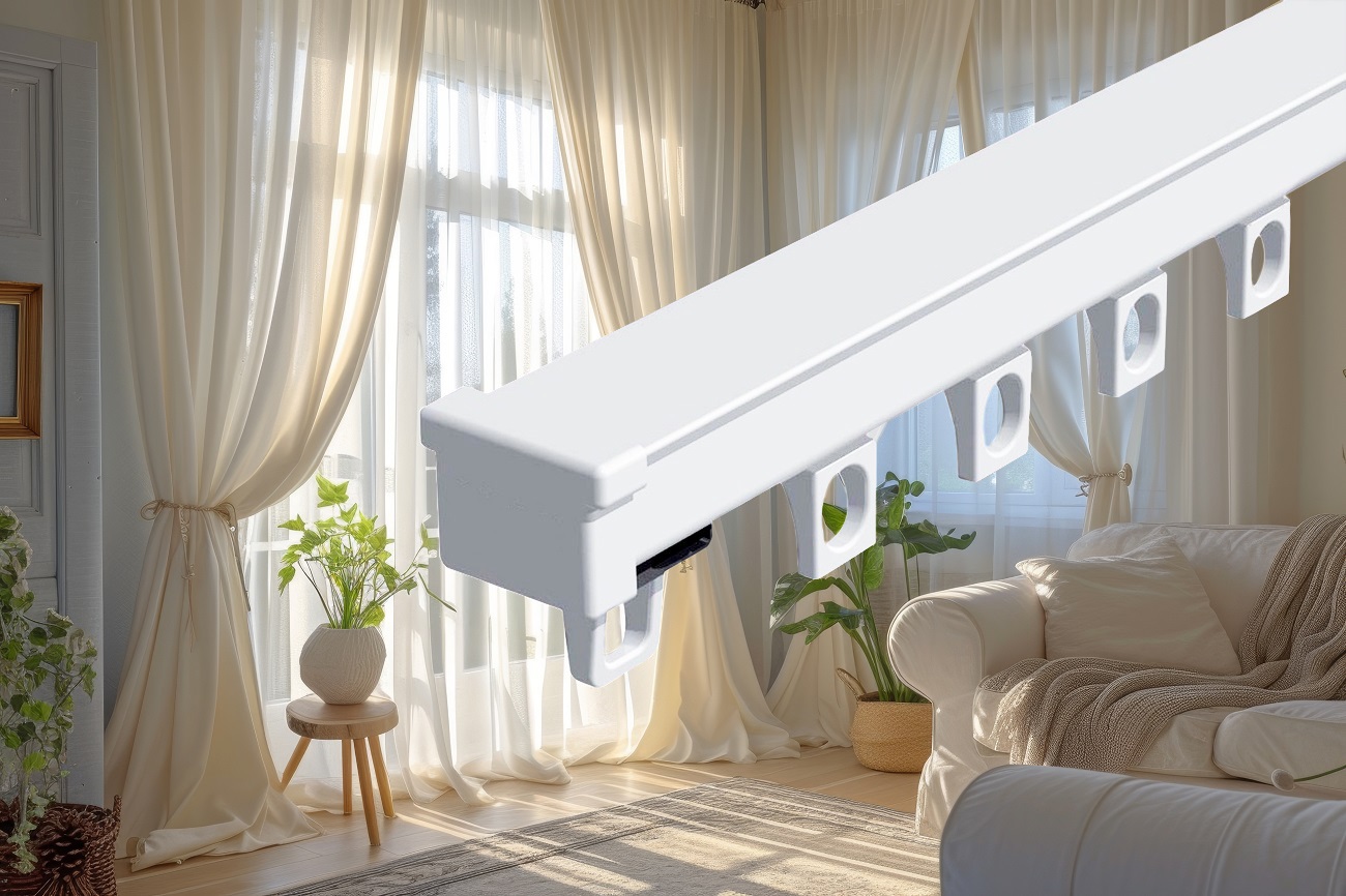 Modern Curtain Rail in aluminium for ceiling